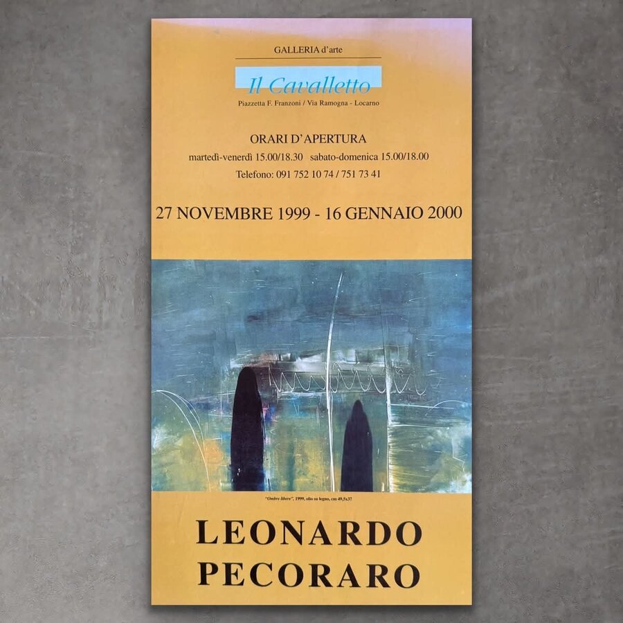 Manifesto della personale alla Galleria Il Cavalletto, Locarno, 1999