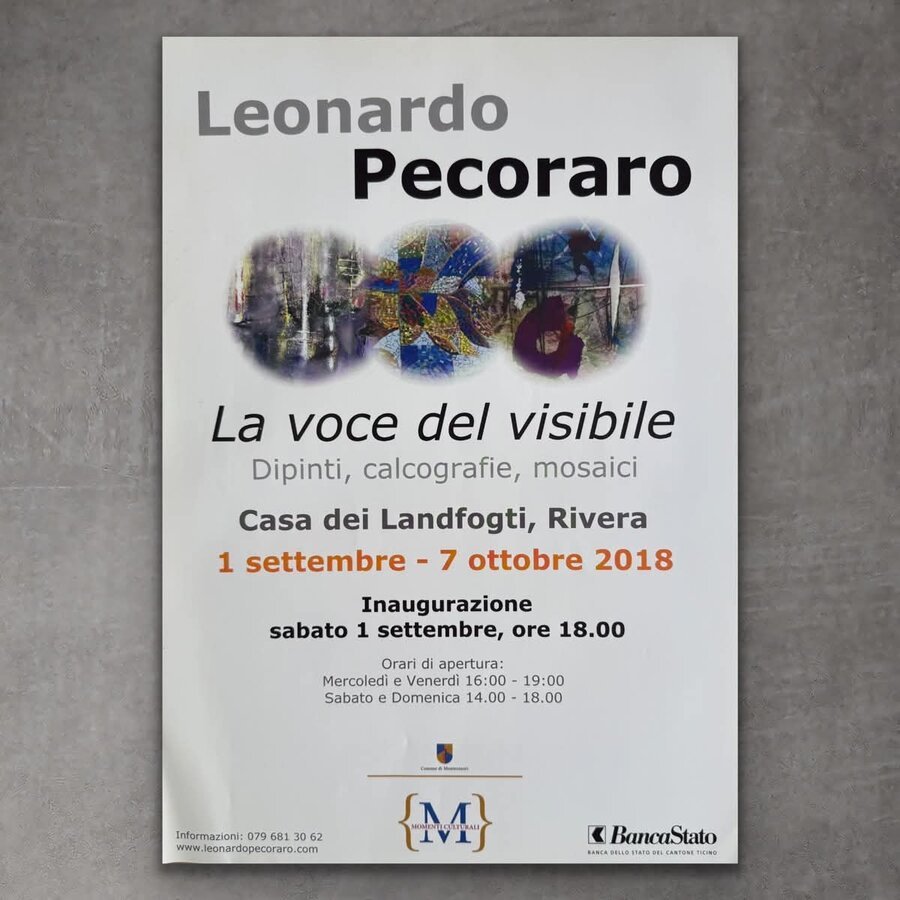 Manifesto La voce del visibile, Casa dei Landfogti, Rivera, 2018