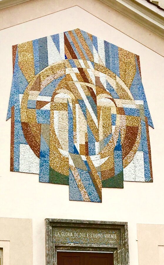 Il volto di Cristo, mosaico, Canobbio