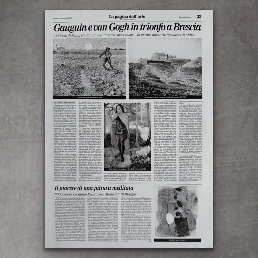 laRegione Ticino, 2005: Il piacere di una pittura meditata