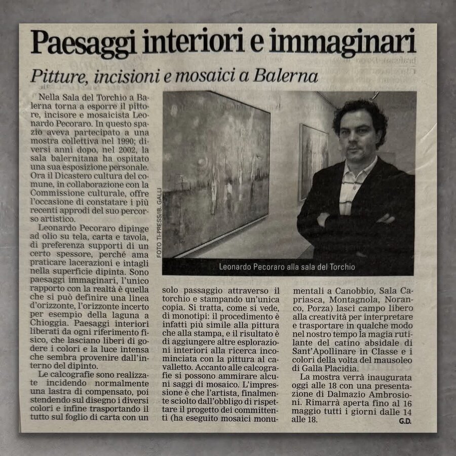 Paesaggi interiori e immaginari: pitture, incisioni e mosaici a Balerna