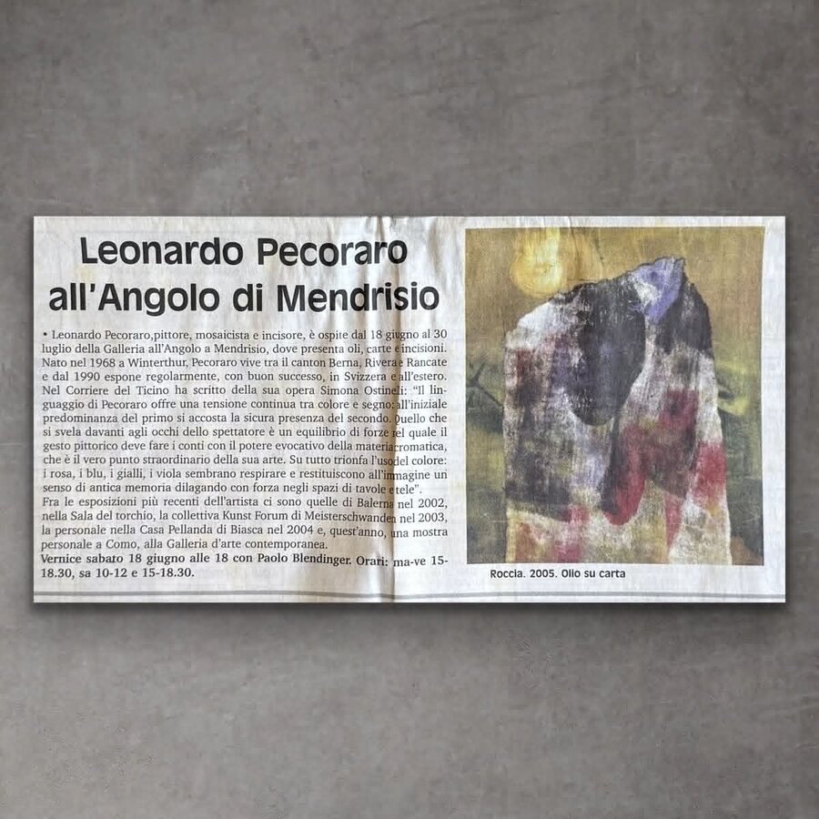 Leonardo Pecoraro all'Angolo di Mendrisio, 2005