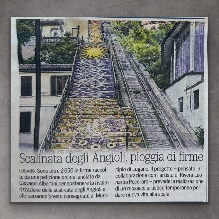 Scalinata degli Angioli, pioggia di firme per il mosaico di Pecoraro